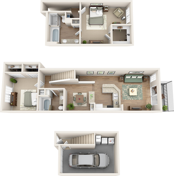 Clearwater Floor Plan at Madison Gateway, St. Petersburg, Florida