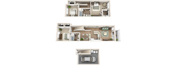 The St. Pete Floor Plan at Madison Gateway, Florida