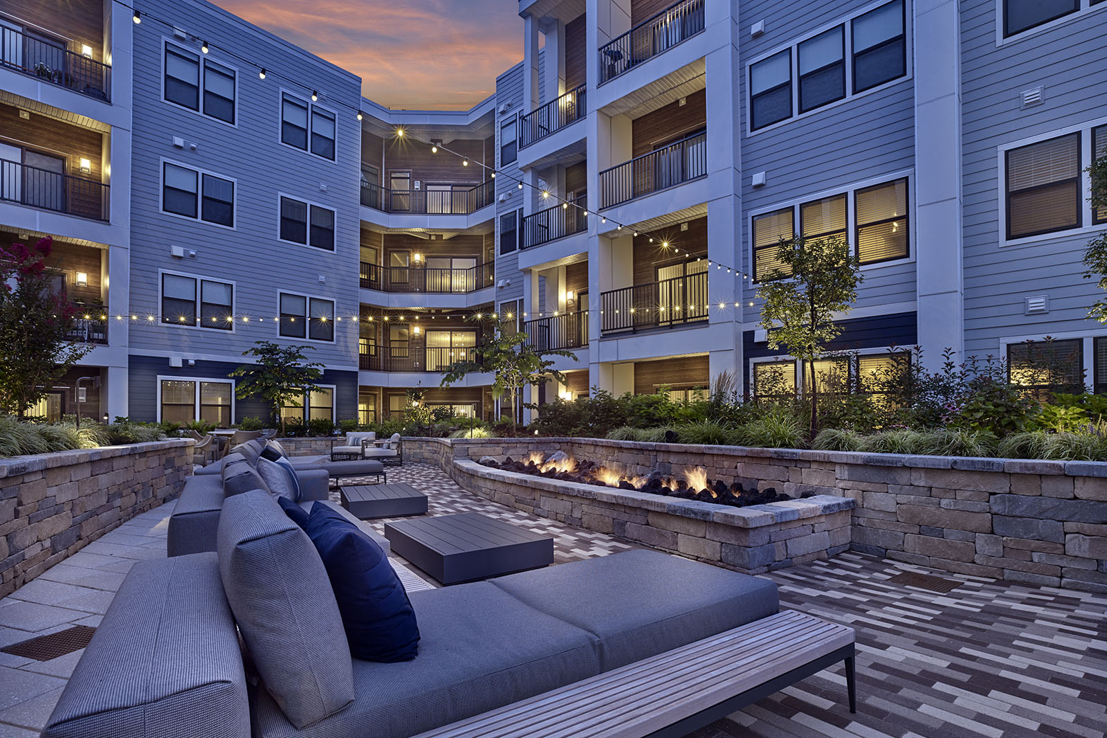 Outdoor Fireplace Lounge at Madison Ellis Preserve, Newtown Square, PA, 19073