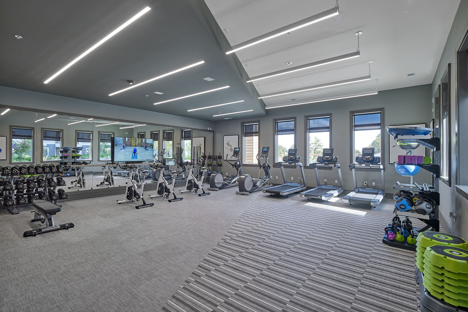 Fitness Center with Cardio, Strength Training and On-Demand WellBeats Madison Ellis Preserve, Newtown Square, PA, 19073