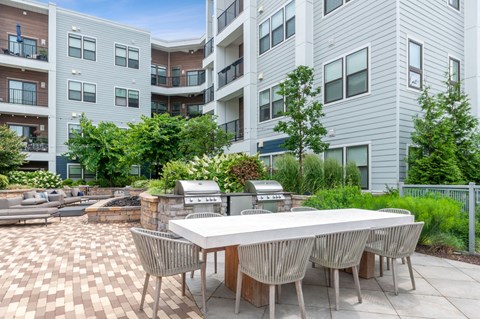 Outdoor Grill With Intimate Seating Area at Madison Ellis Preserve, Newtown Square, Pennsylvania