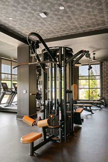 a gym with a lot of machines and chairs in it at Madison West Elm, Conshohocken, 19428
