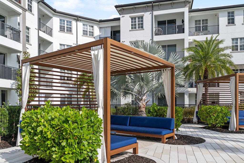 cabanas at the pool at Inspira, Naples, FL, 34113