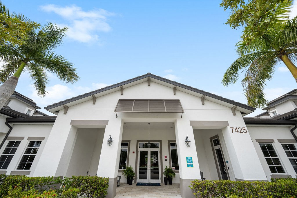 The exterior of the clubhouse and resident center at Inspira, Florida, 34113