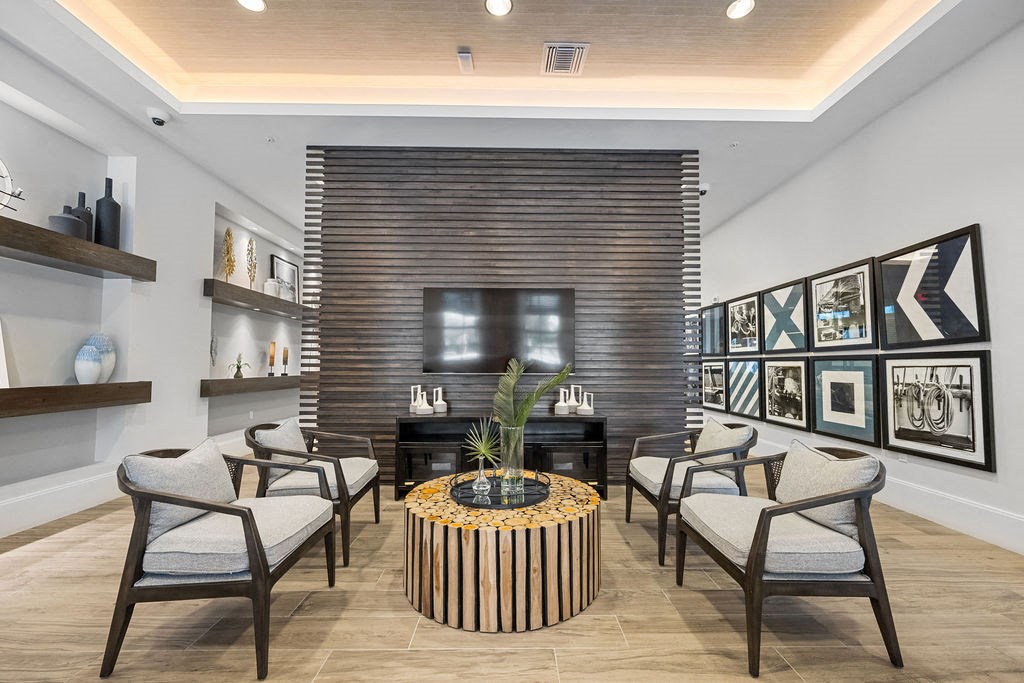 Conversation area in the clubhouse at Inspira, Naples, FL