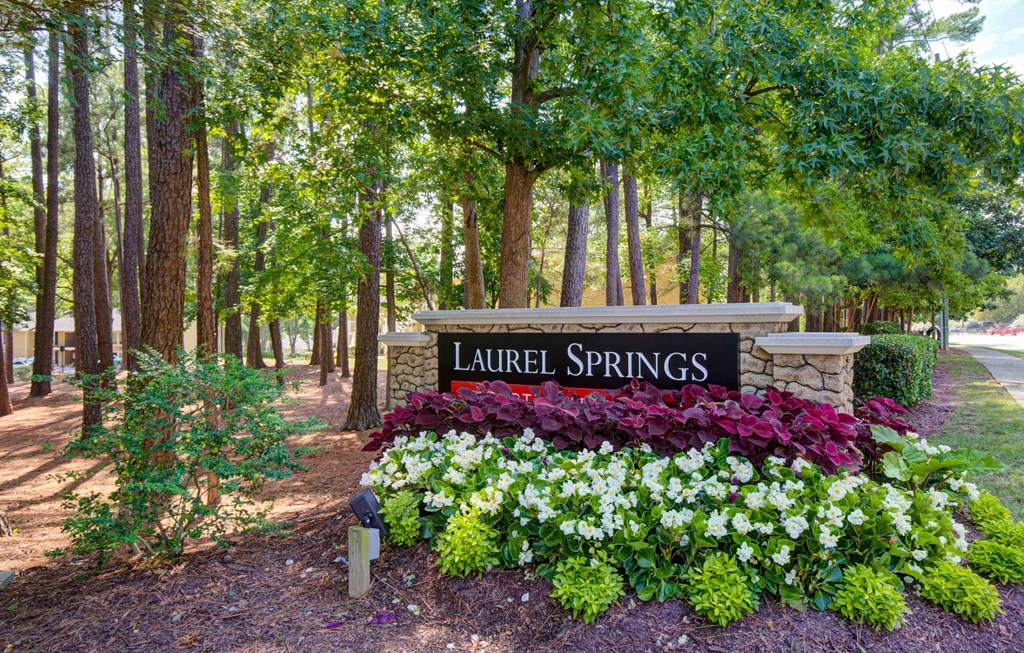 main sign at Laurel Springs, Raleigh, North Carolina