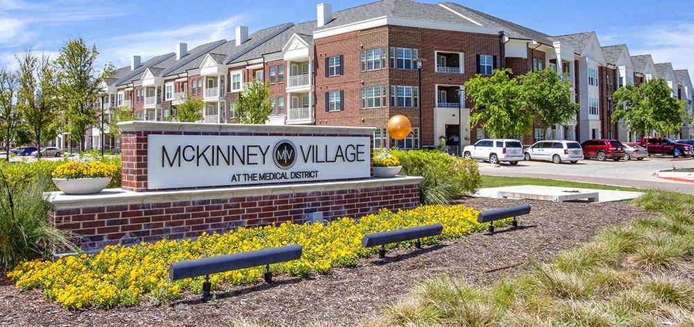 Entrance to community at McKinney Village, Texas, 75069
