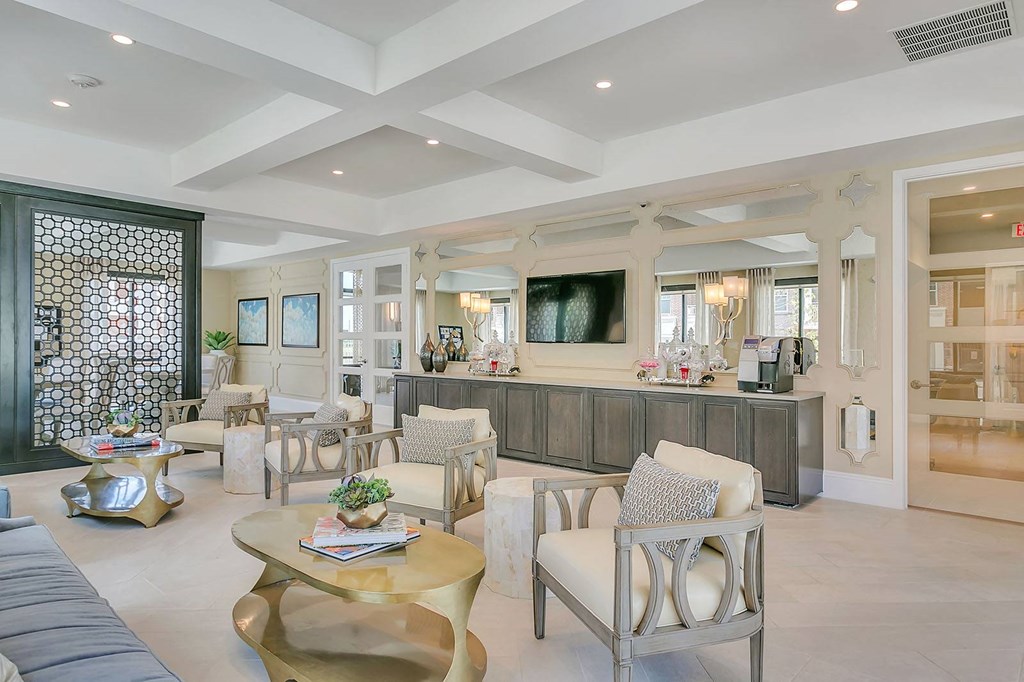 Coffee Station in the lobby of the clubhouse at McKinney Village, Texas, 75069