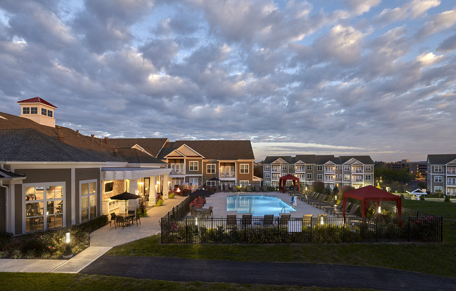 clubhouse and common areas with pool at Madison Providence, Collegeville, PA, 19426