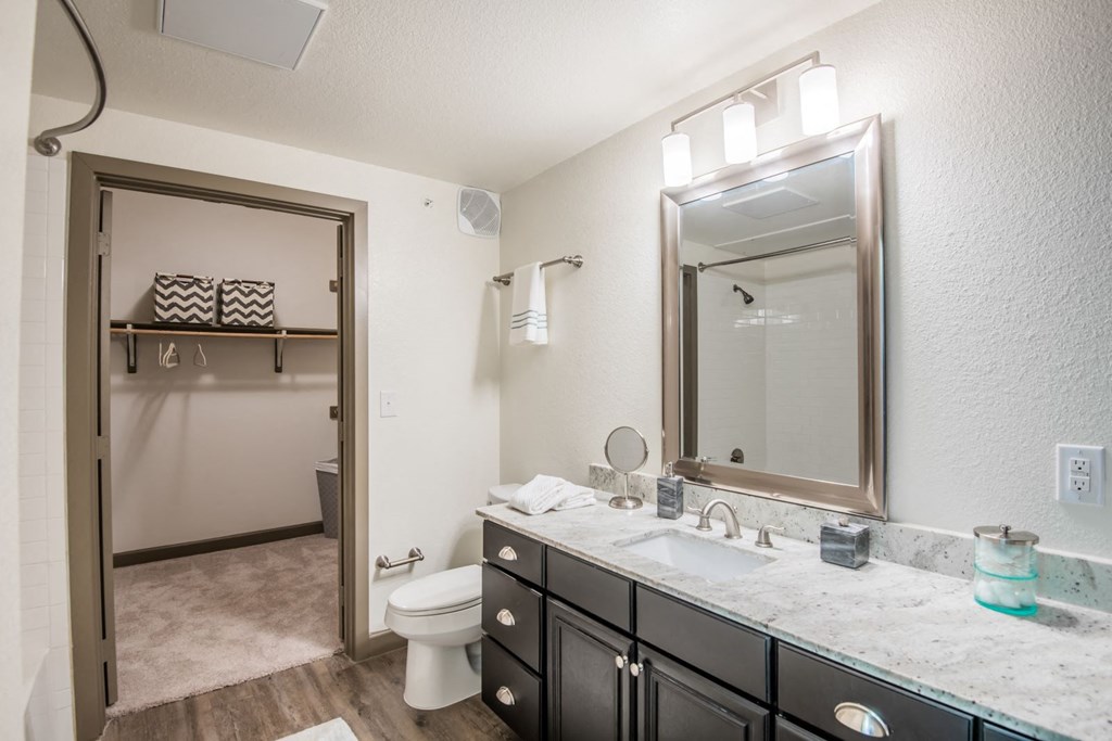 Bathroom With Storage at McKinney Village, McKinney, Texas