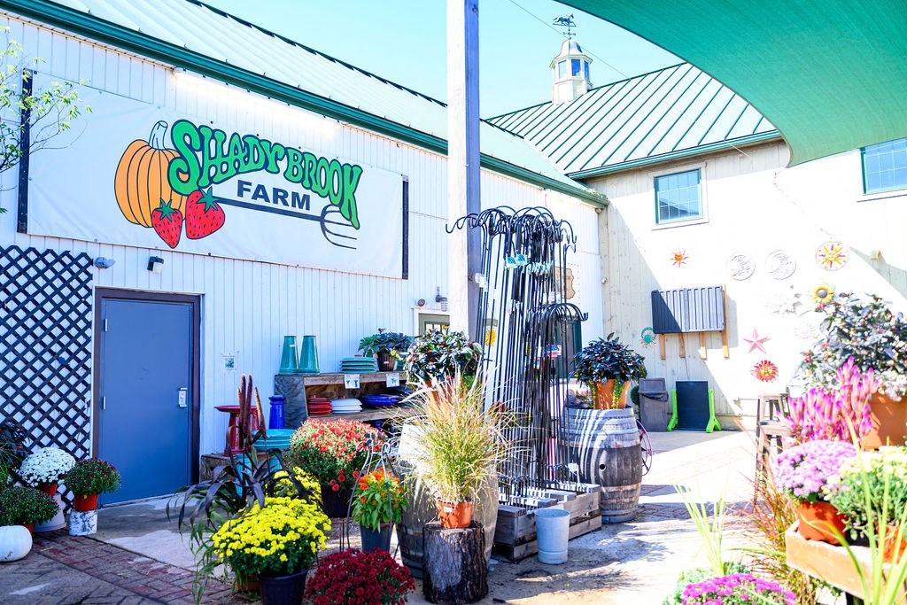 A garden center with a sign that says Shadybrook Farm at Madison Prickett Preserve, Yardley, 19067