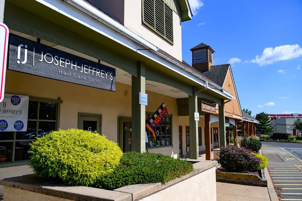 Joseph Jeffrey's Hair Care Salon is a small business with a green awning at Madison Prickett Preserve, Yardley, PA