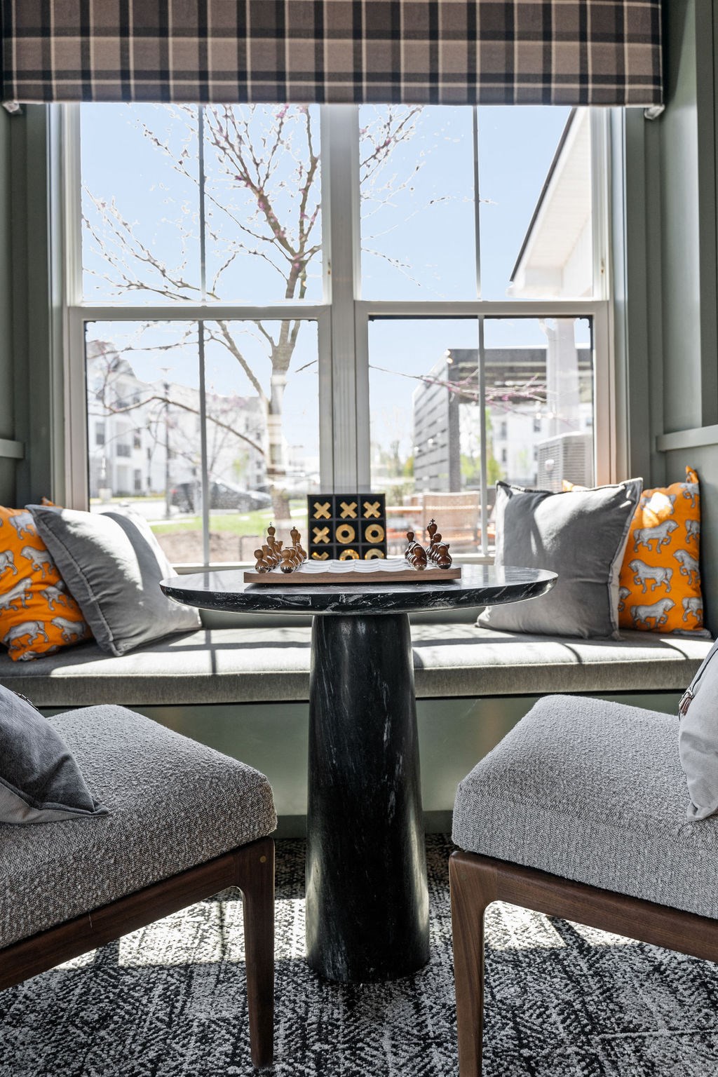 a reflection of a room in a glass window at Madison Prickett Preserve, Yardley, PA