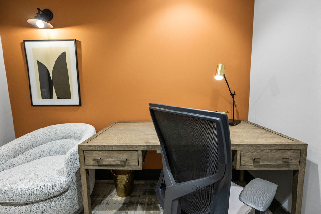 a display of furniture and other items in a room at Madison Prickett Preserve, Yardley