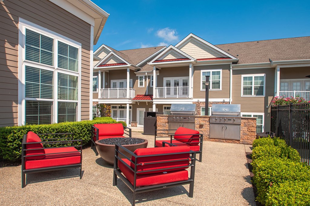the preserve at ballantyne commons apartment patio  at Madison Providence, Collegeville, PA