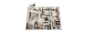 2 bedroom floorplan at Madison Sierra Sun, Washington