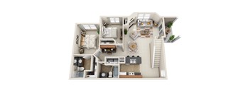 2 bedroom floorplan at Madison Sierra Sun, Puyallup, 98374