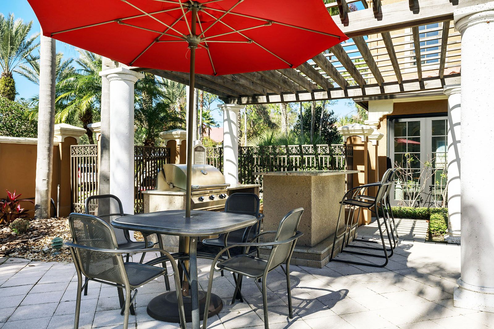 Outdoor Kitchen with Grill and Seating at Madison Gateway, Florida, 33716