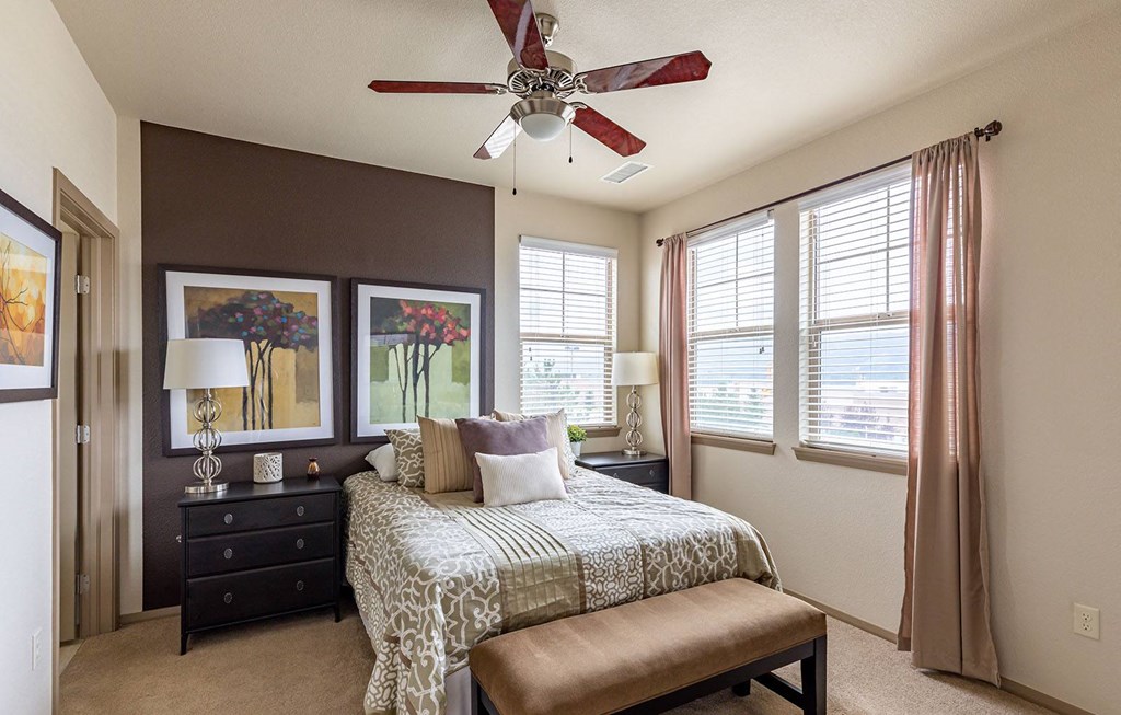 Model Bedroom at Vistas at Jackson Creek, Monument, CO