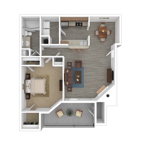 a1 floor plan  1 bedroom with 1 bath  129
