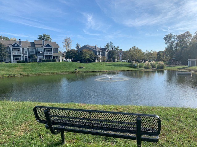 view of pond from bench at Reserve at Bridford, North Carolina