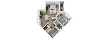 1 bedroom 1 bath floor plan