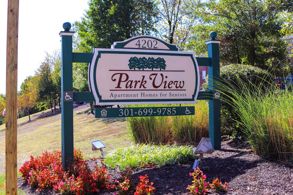 park view sign at the entrance of park view appraisal home for seniors