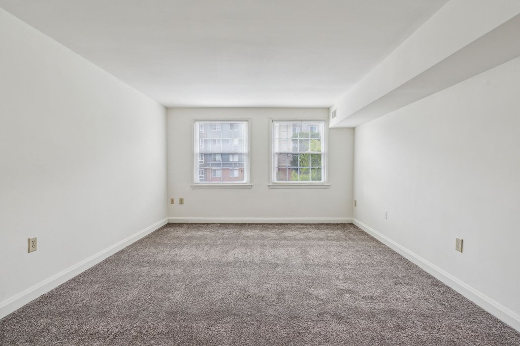 Apartment unit at Park View at Towson with large window and carpet
