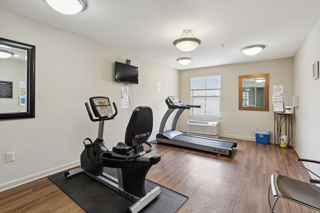 private gym at the bradley braddock road station apartments