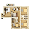 3-Bedroom Apartment at Arbor View Three Bedroom