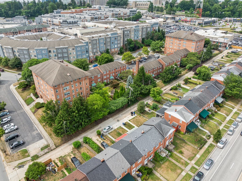 Aerial view of Park View at Towson senior housing community