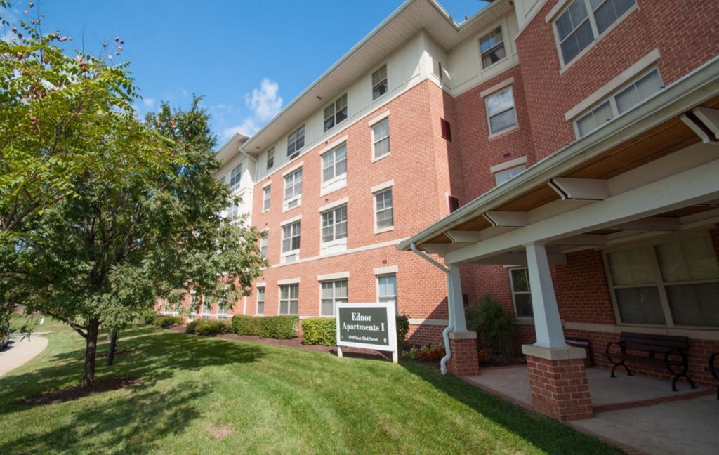 ednor i apartment building and sign
