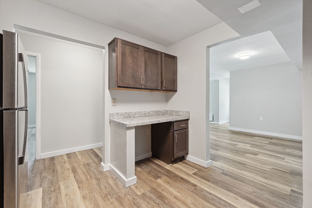a kitchen and living room in a modular home