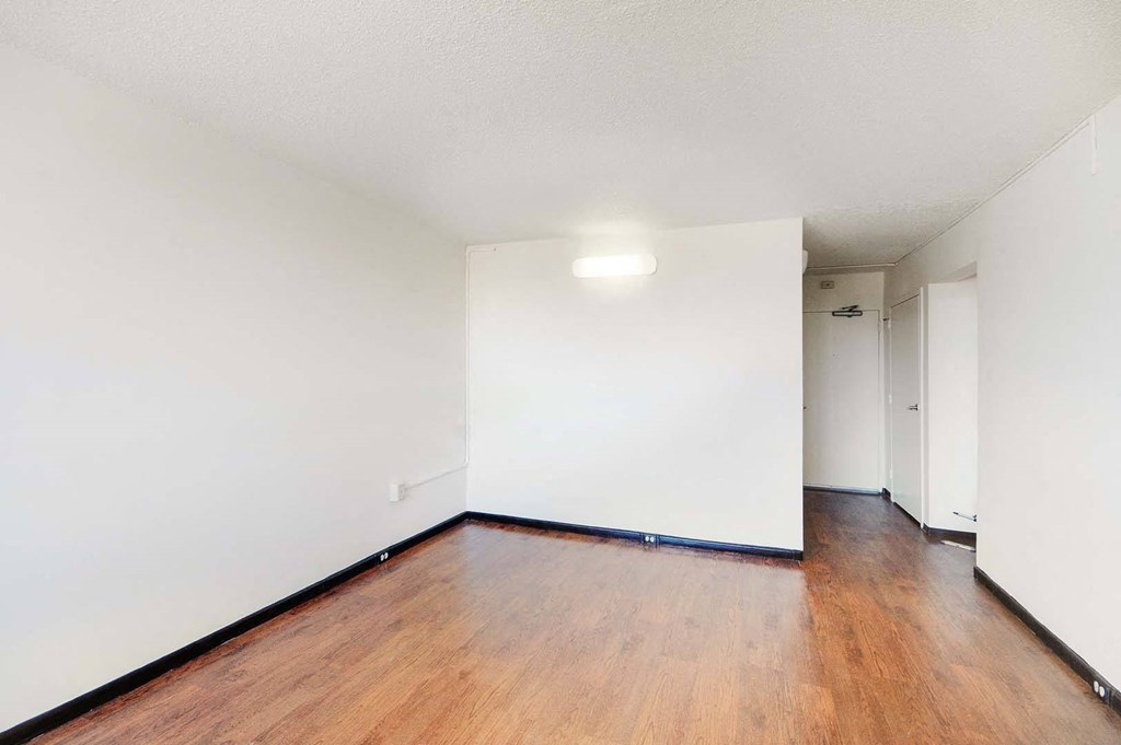 spacious bedroom with hardwood floors