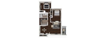 a floor plan with a bedroom and a bathroom