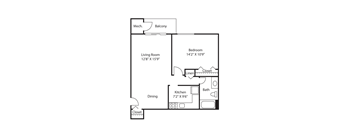1 Bedroom, 1 Bath