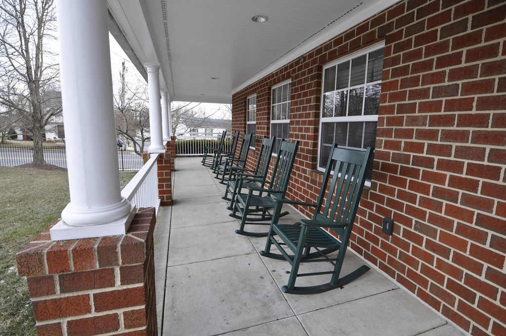 Park View at Woodlawn Covered Porch with Rockers