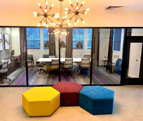 Metro Heights offers a pet-friendly and smoke-free community includeing a fitness center, business center, media room, playground, bike storage, and underground parking—perfect for urban, connected living near downtown Baltimore.