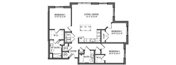 3 Bedroom 2 Bathroom Apartment Home