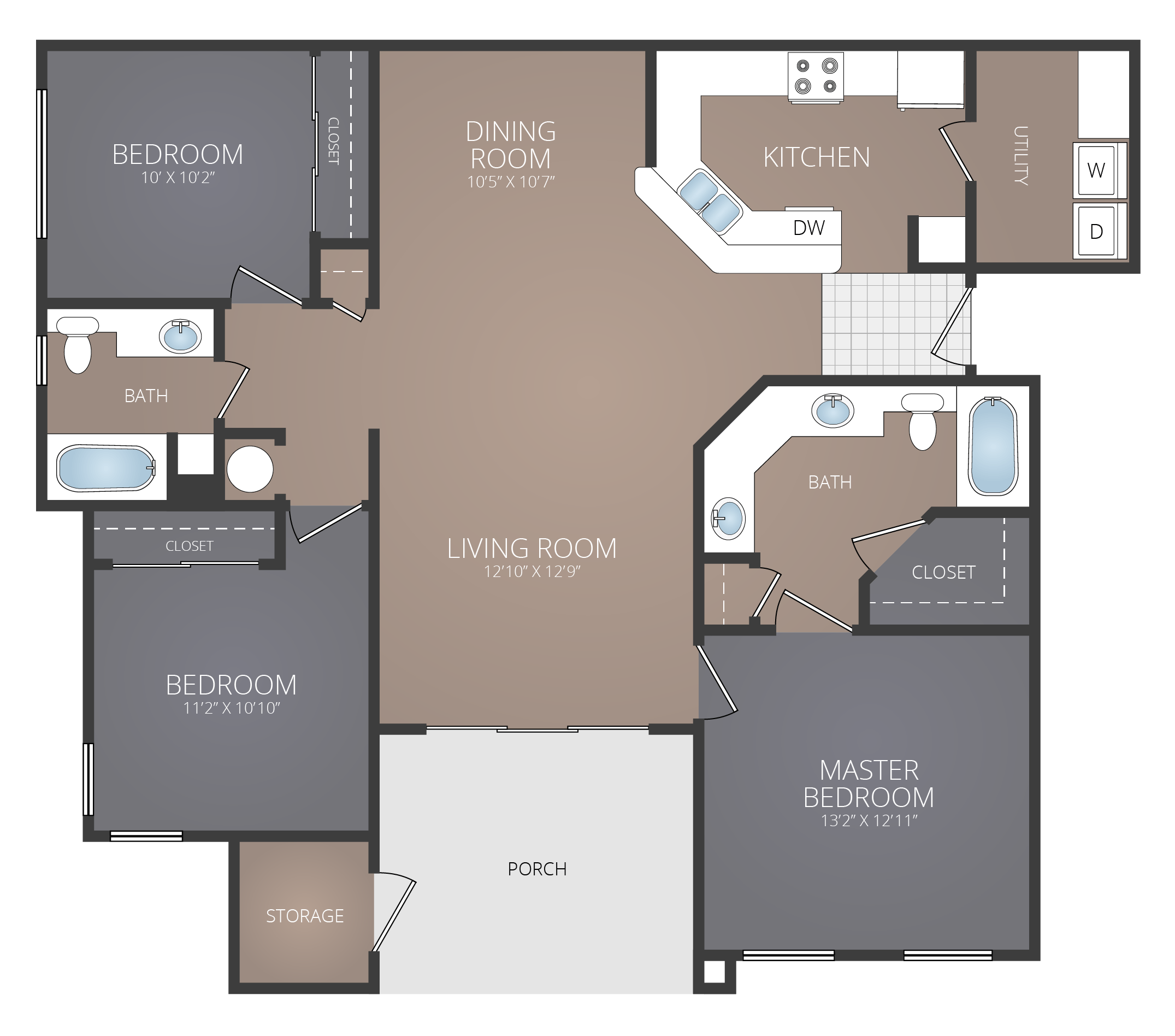 C1 Floor Plan at Promenade at Carillon, St. Petersburg