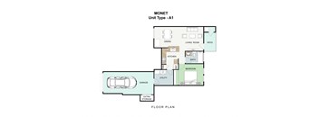 1 bedroom 1 bathroom Floor plan at Landing at Round Rock, Round Rock, TX