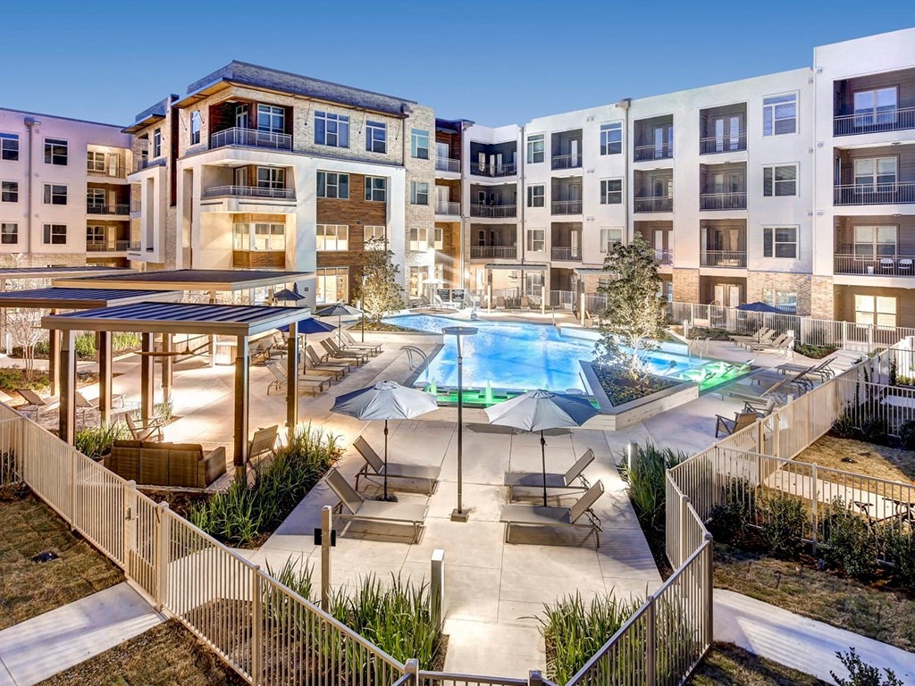 Aerial View Of Pool at The Alden at Cedar Park, Texas, 78613