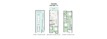 3 bedroom 3 bathroom Floor plan at Landing at Round Rock, Round Rock