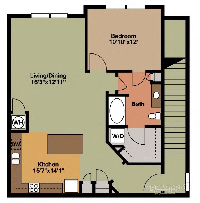 899 Square-Foot The Stewart Floor Plan at Grand Oak at Town Park, Smyrna,Tennessee