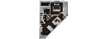 A3C - 815sf Floor Plan at Artesia Big Creek, Alpharetta, 30005
