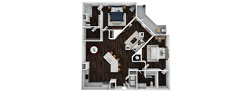 B12 - 1451sf Floor Plan at Artesia Big Creek, Georgia, 30005
