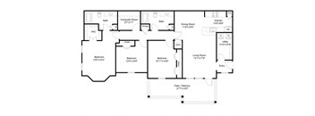 2 bed 2 bath B2 Floor Plan at The Veranda, Lawrenceville, 30044