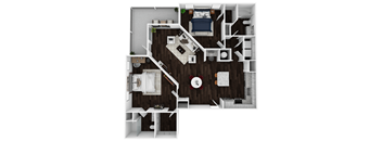 B3 - 1279sf Floor Plan at Artesia Big Creek, Alpharetta