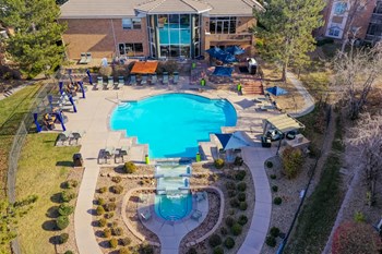 Aerial Pool View Aerial Pool View at The Bluffs at Highlands Ranch, Highlands Ranch, Colorado - Photo Gallery 3