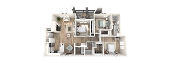 Centerview at Crossroads London Floor Plan at Centerview at Crossroads, Raleigh, NC, 27609